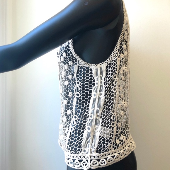 🍒 2/20$ Garage Crochet Ivory Top - Picture 4 of 12